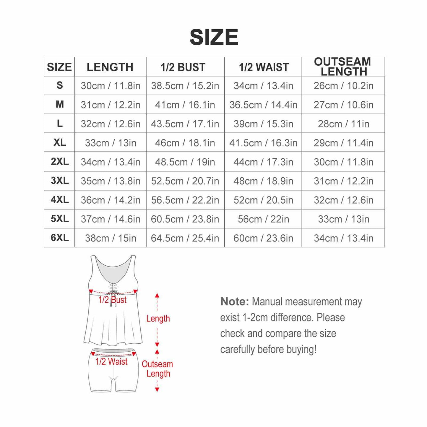 Custom Tankini Set with Boyshorts: Plus Size Modest Swimwear