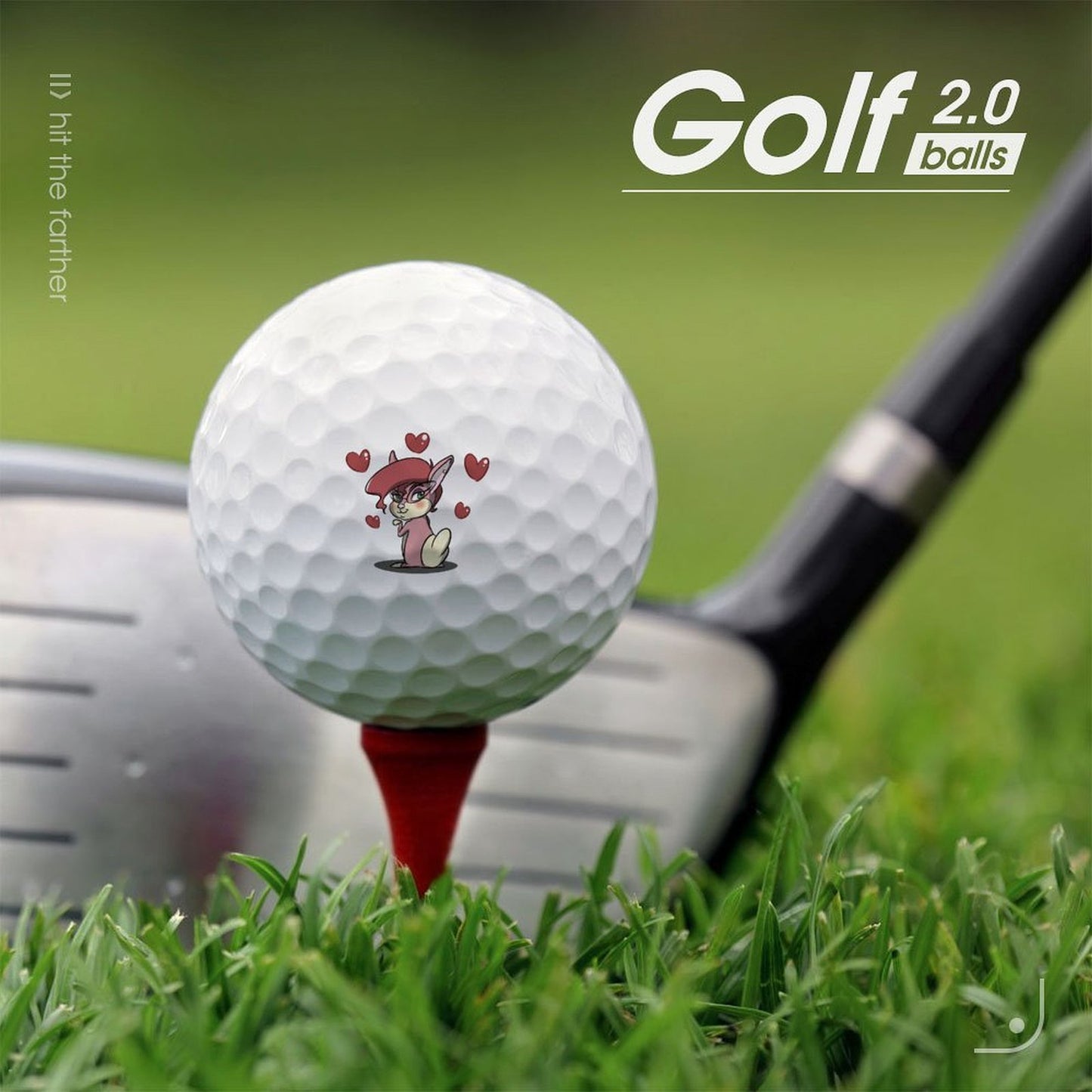 Custom Printed Golf Balls (Double-Sided) | Personalized Rubber Core