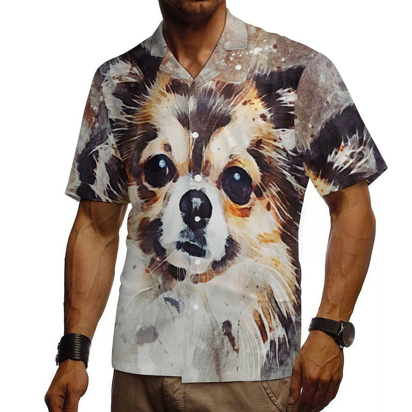 Custom All-Over Print Cotton Cuban Shirt | Personalized DTG Camp Shirt