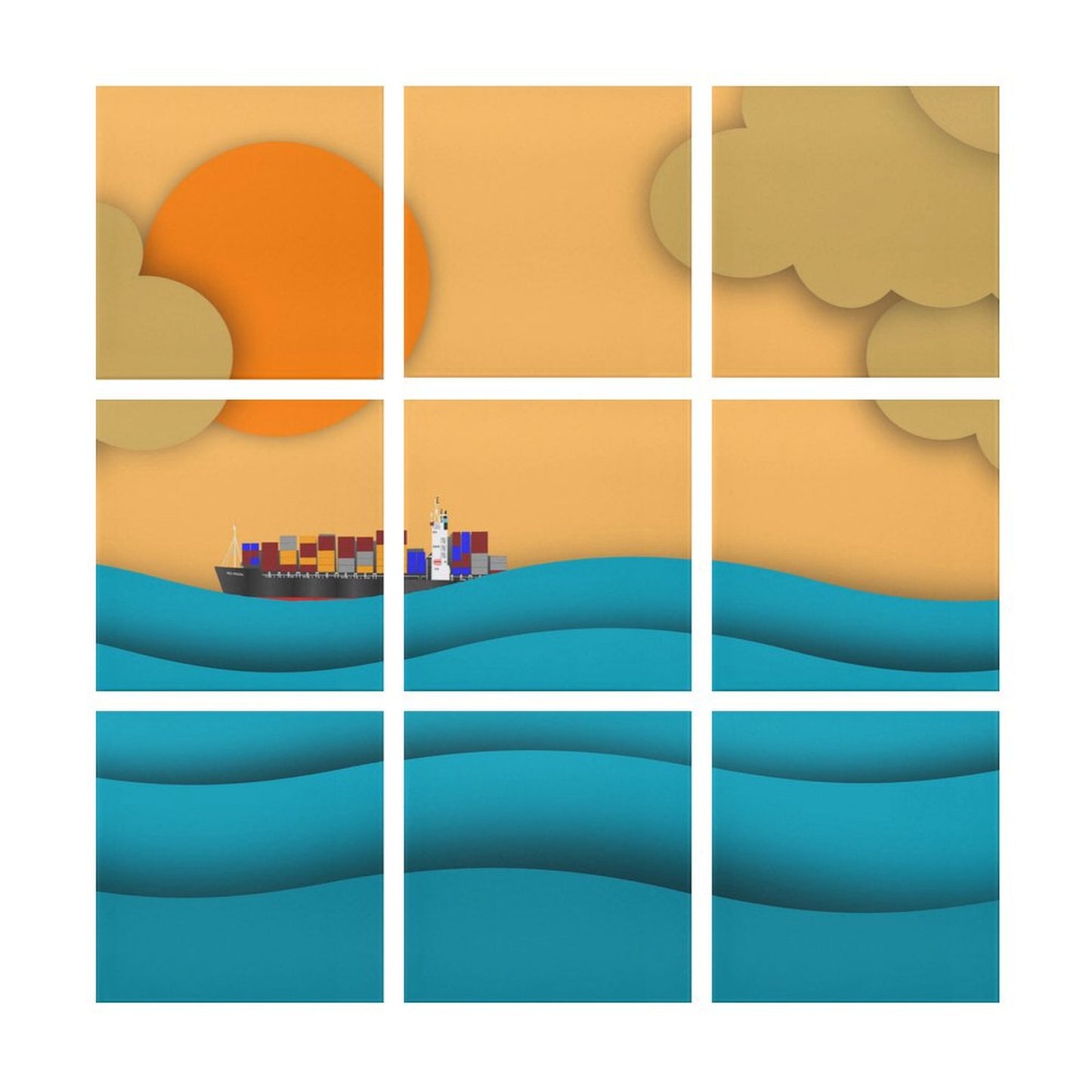 9 Panel Custom Canvas | Turn Your Photo into a Stunning Grid Wall Art Set