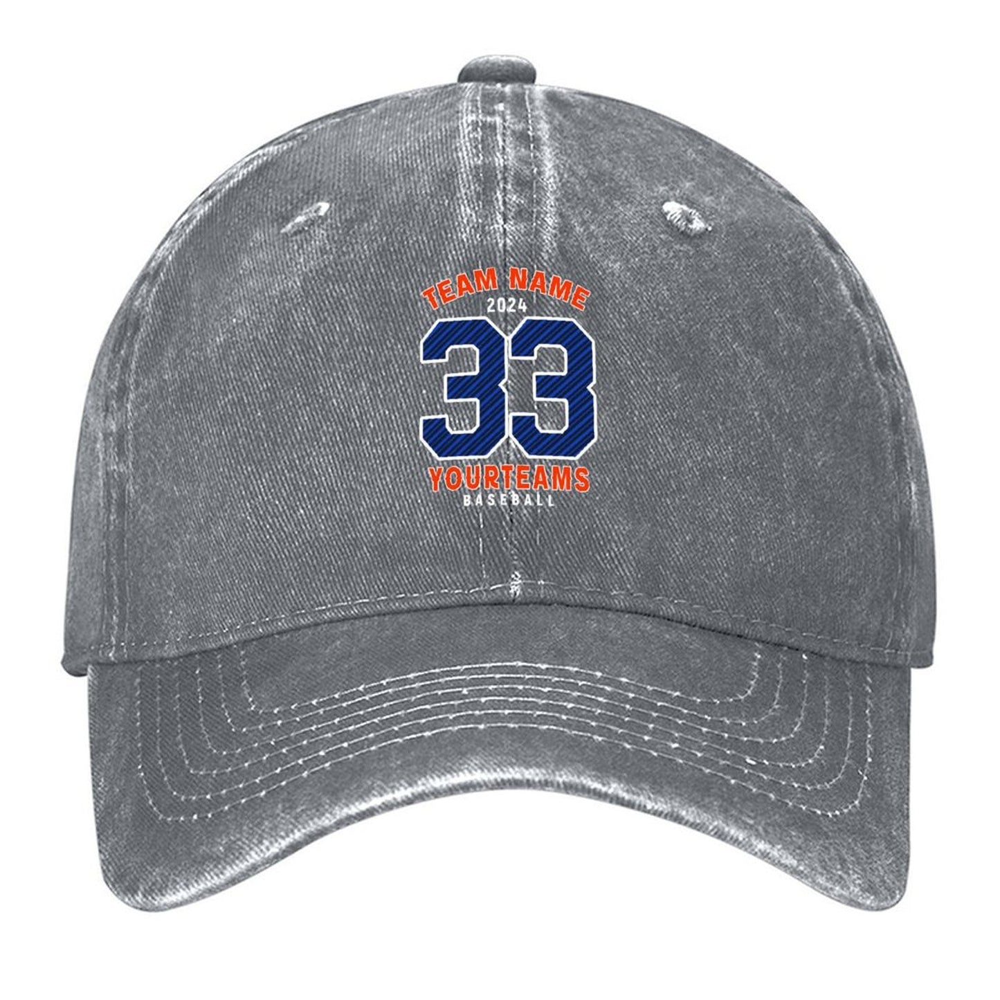 Washed Cotton Denim Cap | Adjustable UV Protection Baseball Hat | Unisex Outdoor Headwear
