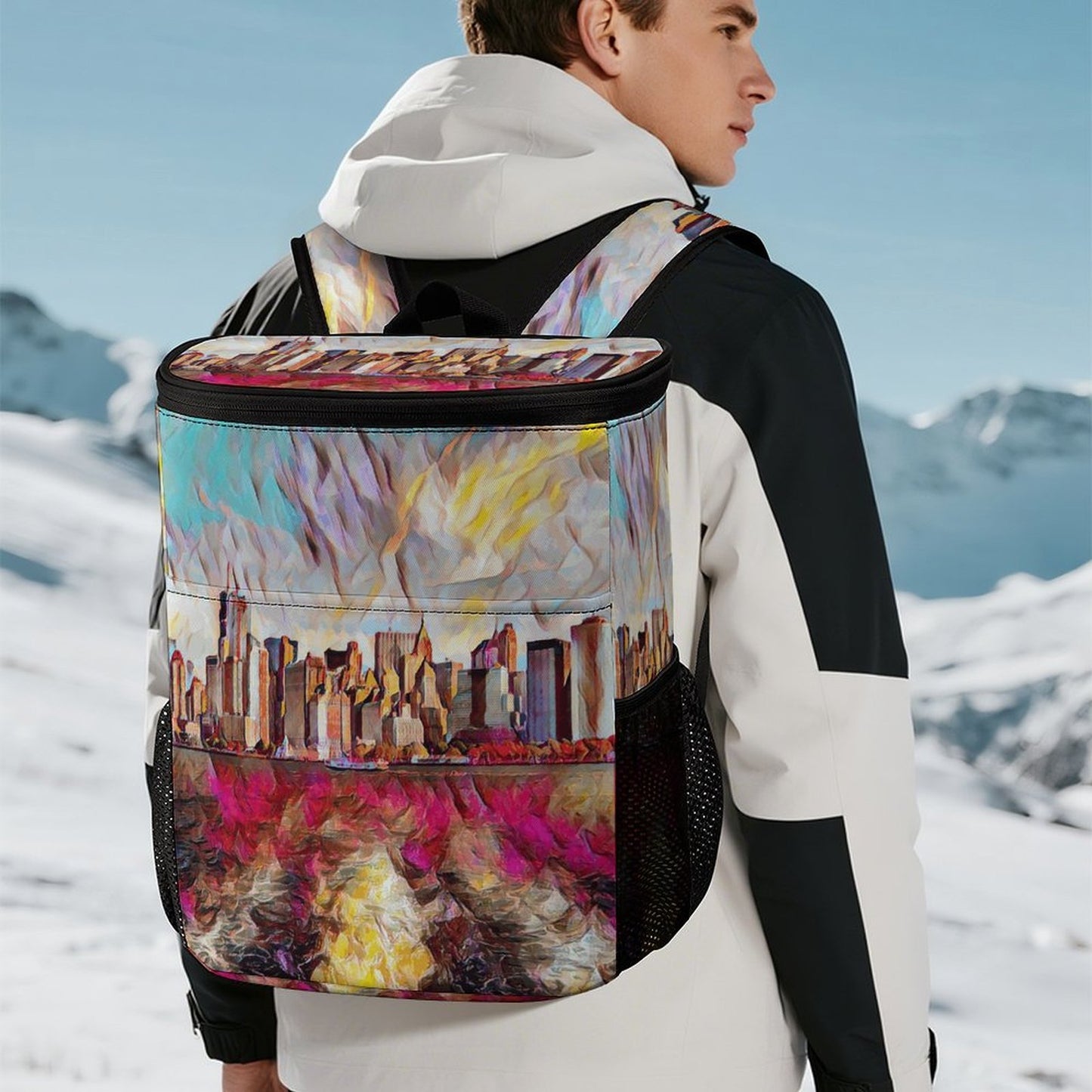 Personalized Insulated Cooler Backpack with Full-Print Custom Design