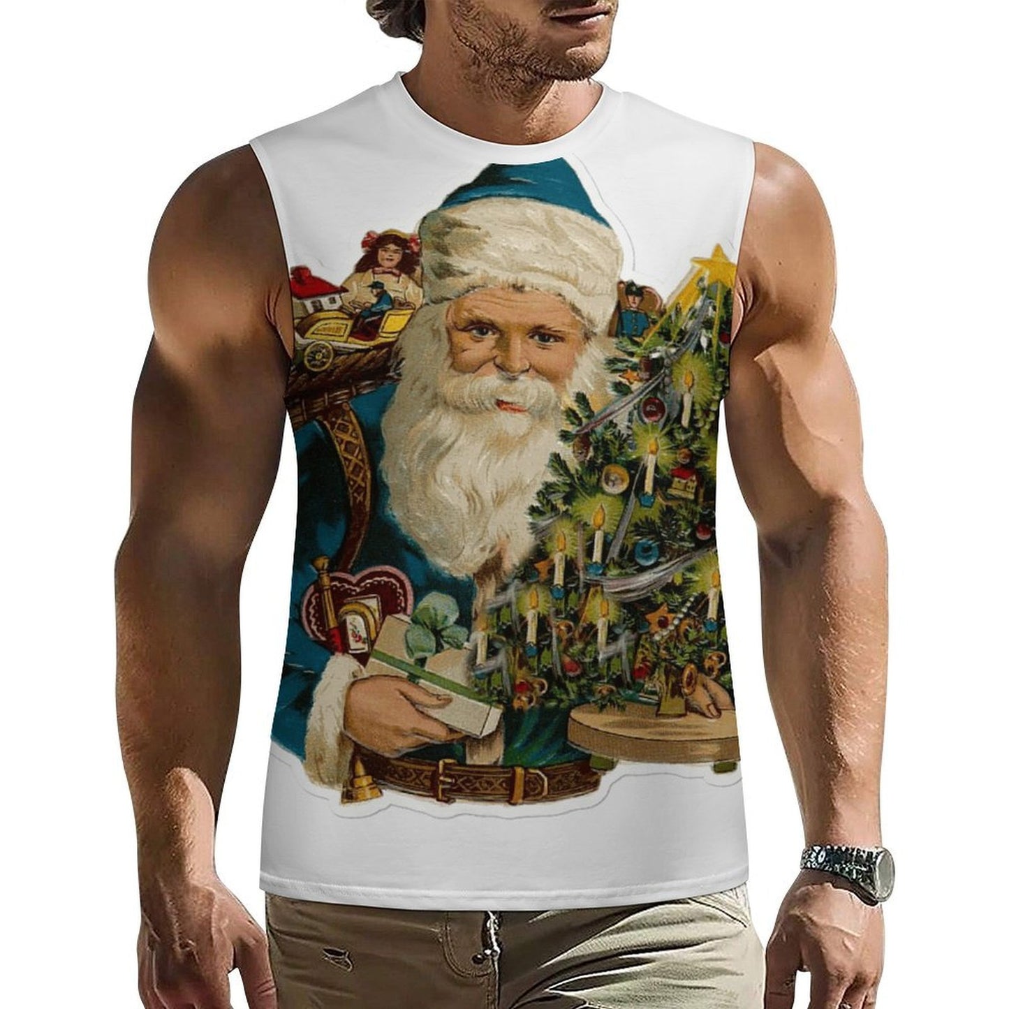 Custom Sleeveless Round Neck T-Shirt | Personalized Photo Tee
