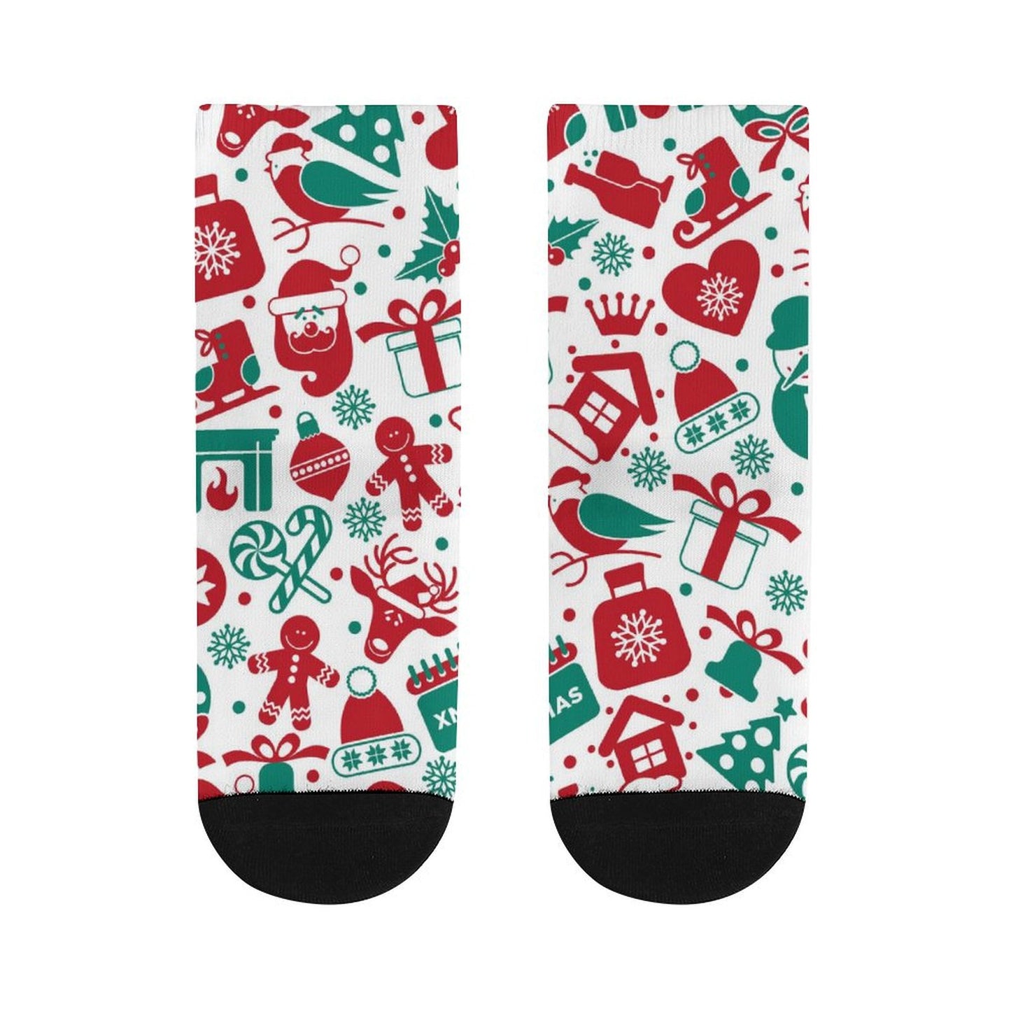 Custom Color Block Socks | Personalized w/ Black Heel & Toe