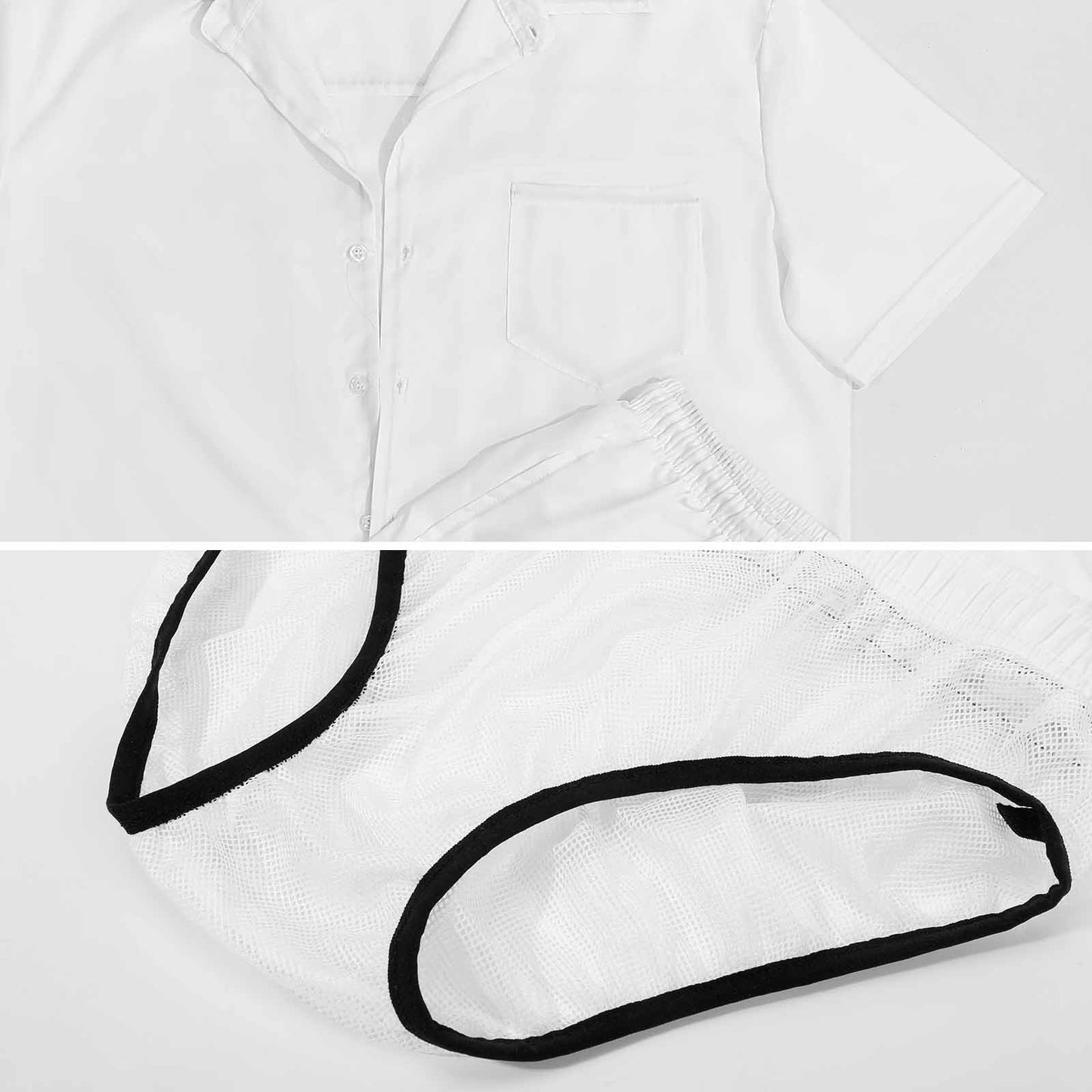Custom Satin Pajama Set for Men - Personalized Short Sleeve Loungewear