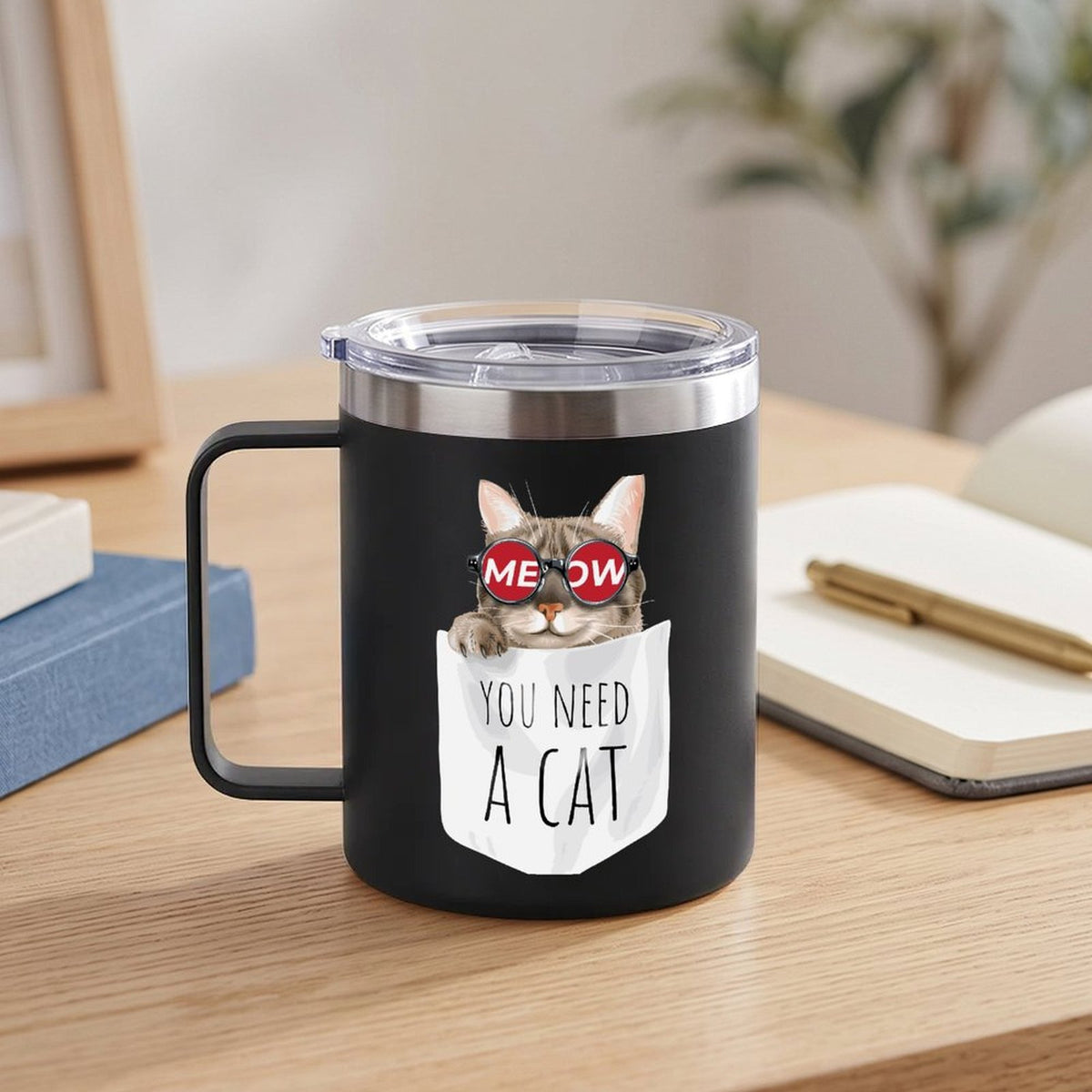 Custom 12oz Stainless Steel Insulated Mug with Double-Sided Print