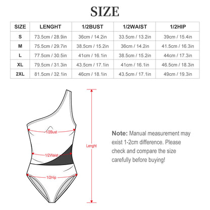 Custom Printed Mesh Panel Monokini Swimsuit