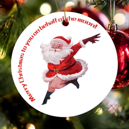 Your Photo on a Double-Sided Ceramic Ornament | Glazed Finish