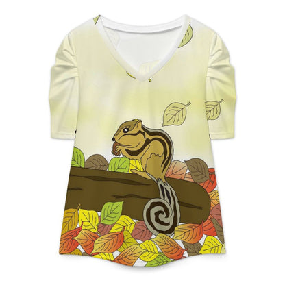 Custom Puff Sleeve Top for Women | Personalized Blouse with Photo