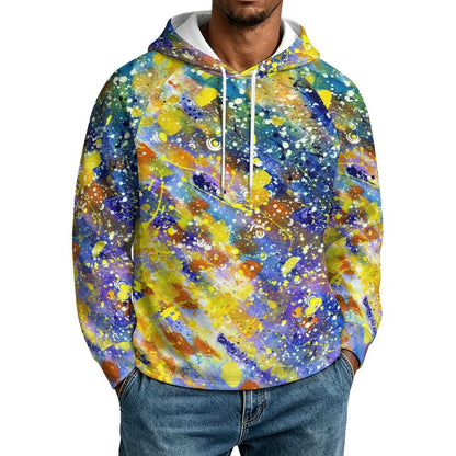 Men's Raglan Sleeve Pullover Hoodie with Custom Print