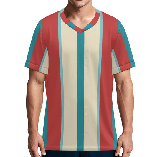 Custom Football Jersey | Personalized Men's V-Neck Soccer T-Shirt