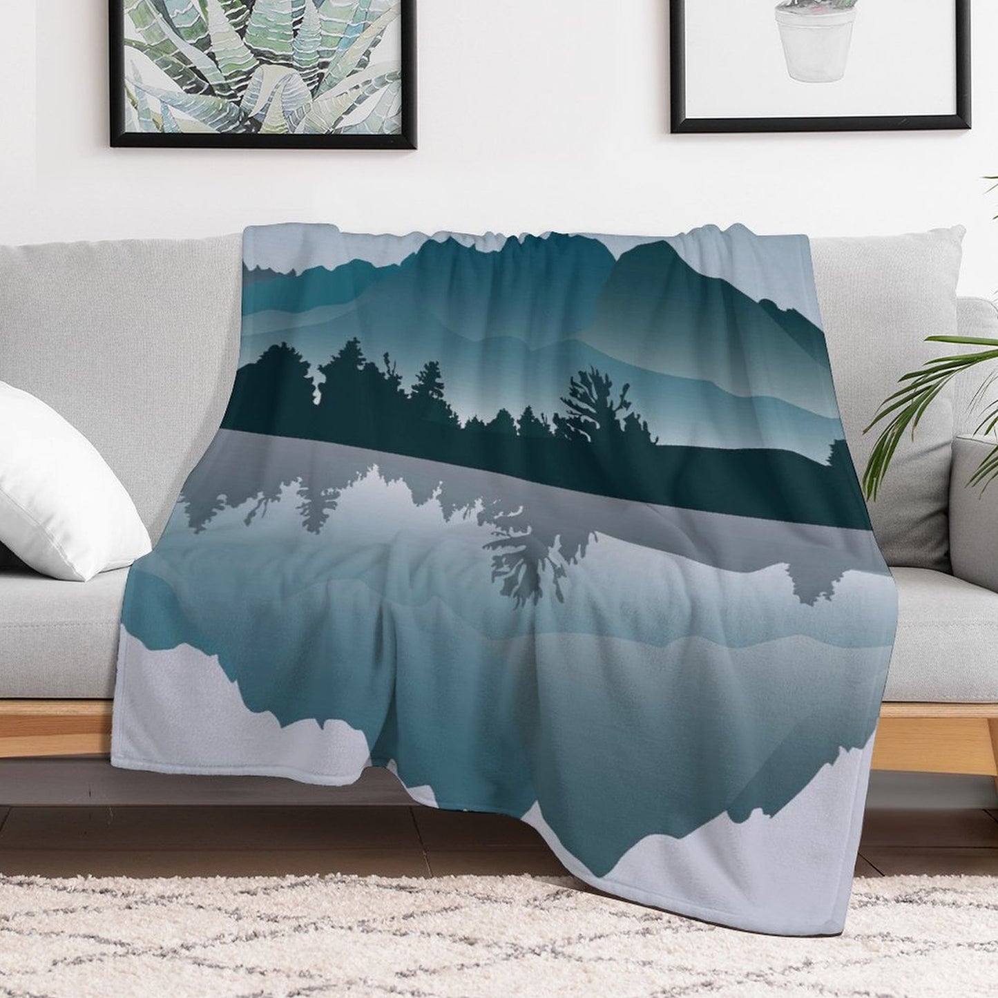 Custom Lightweight Blanket | Personalized Photo Throw for Travel & Dorm