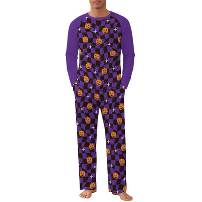 Custom Men's Raglan Sleeve Pajama Set with Pockets