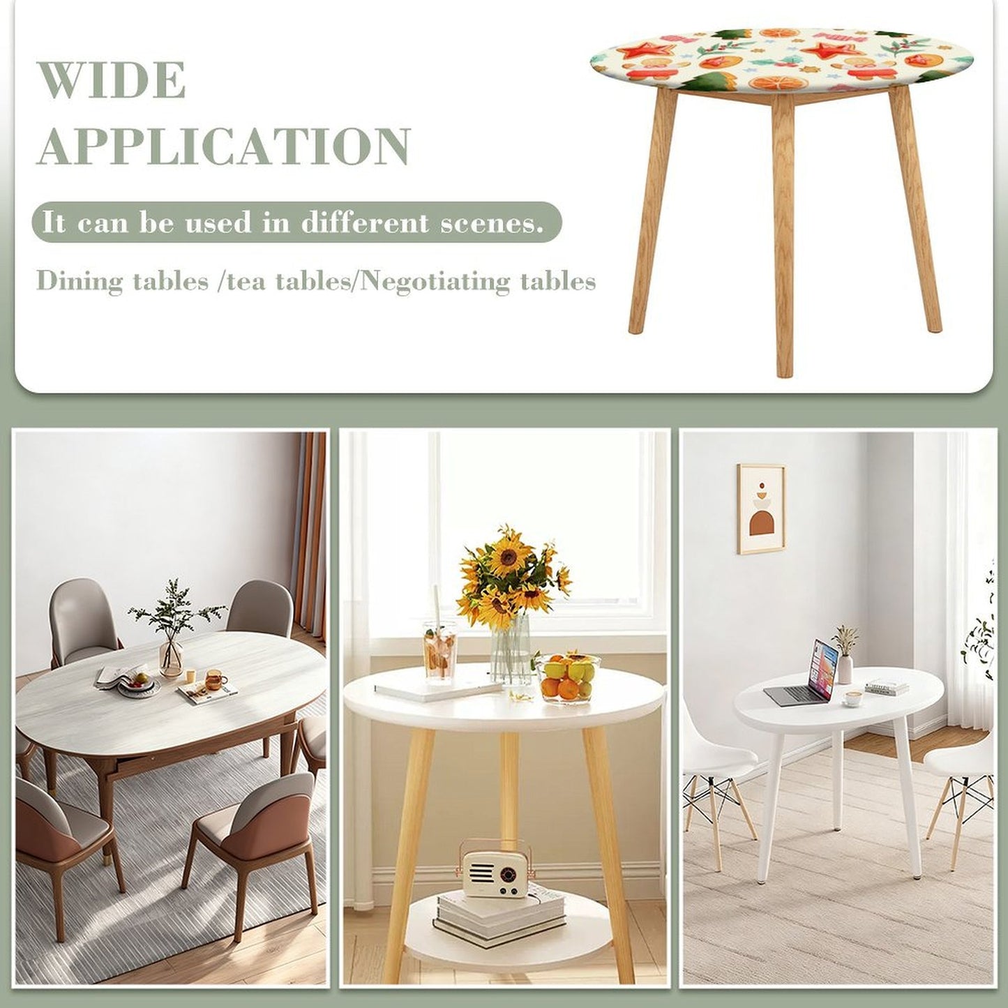 Custom Fitted Oval Tablecloth | Personalized Waterproof Table Cover