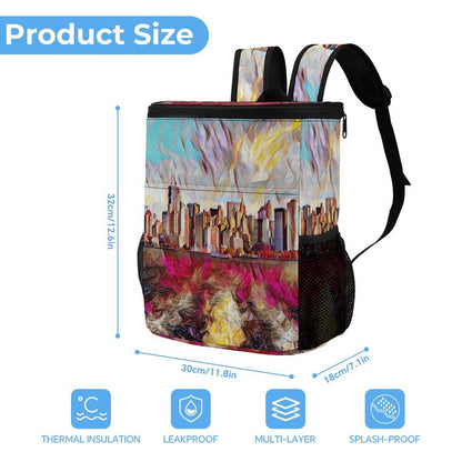 Personalized Insulated Cooler Backpack with Full-Print Custom Design