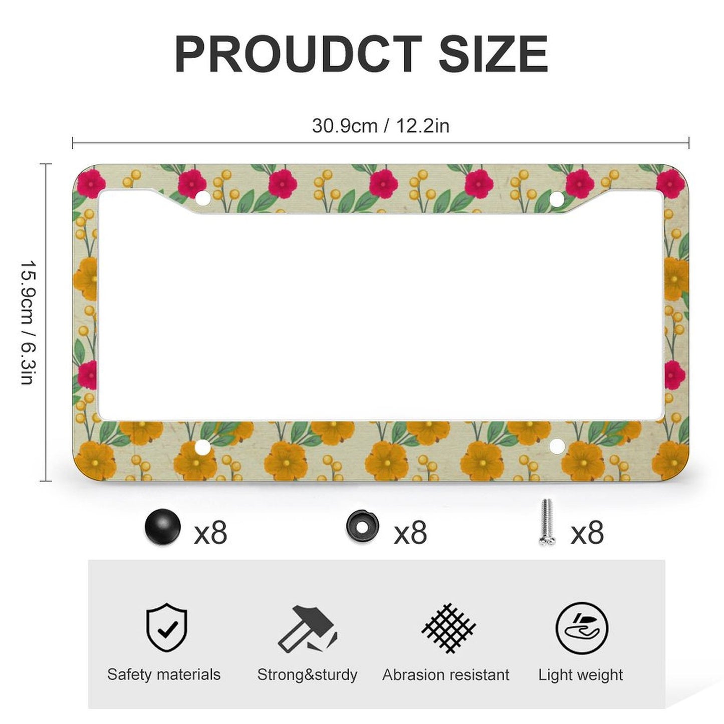 Custom Aluminum License Plate Frame (Pair) | Slim No-Block Fit