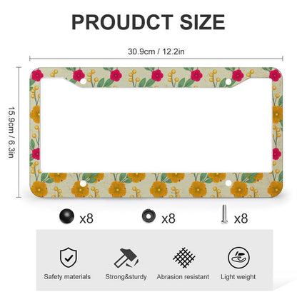 Custom Aluminum License Plate Frame (Pair) | Slim No-Block Fit