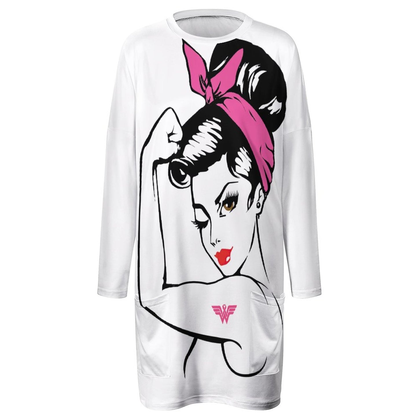 Custom Oversized Pocket Tunic | Long Sweatshirt for Leggings (2XS-6XL)