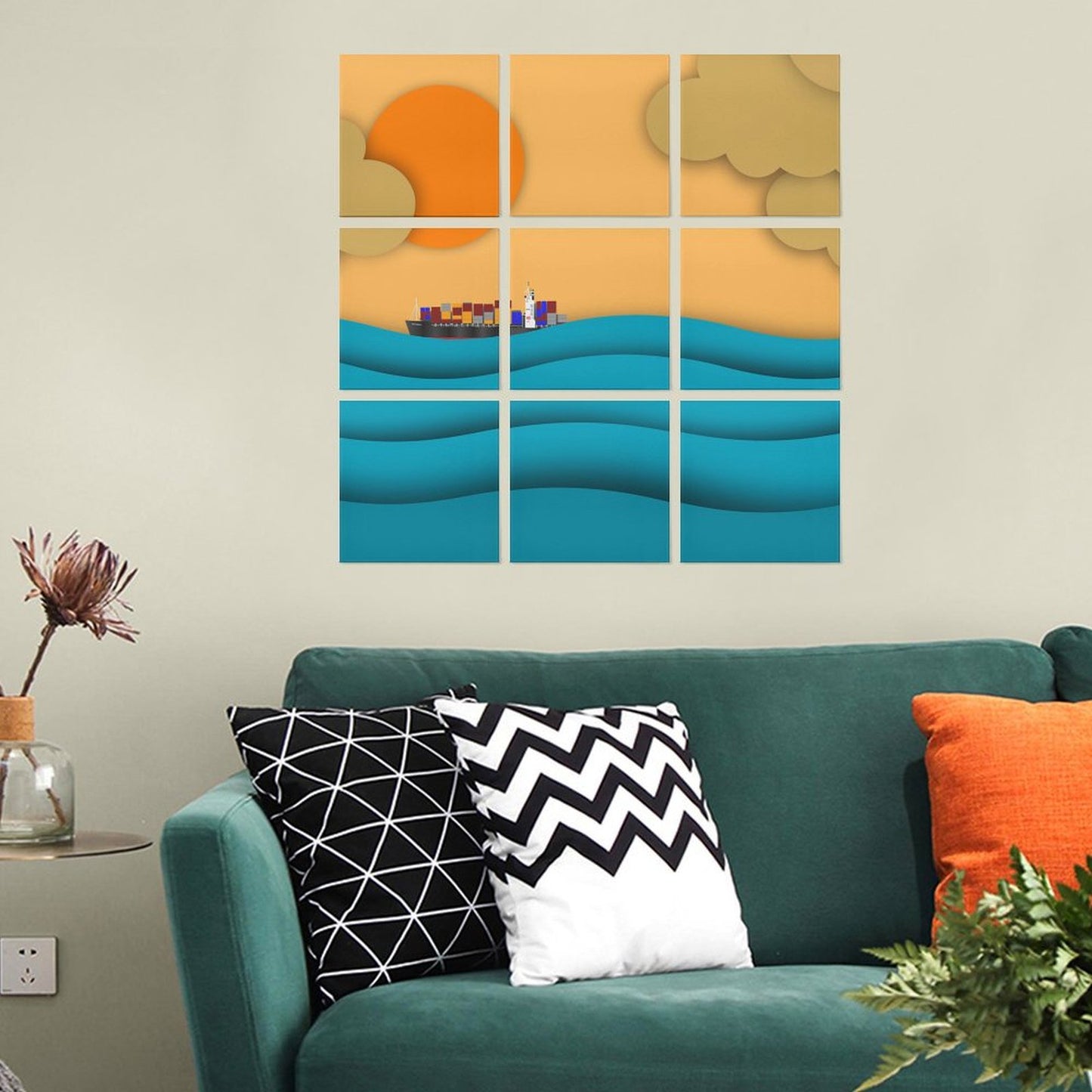 9 Panel Custom Canvas | Turn Your Photo into a Stunning Grid Wall Art Set