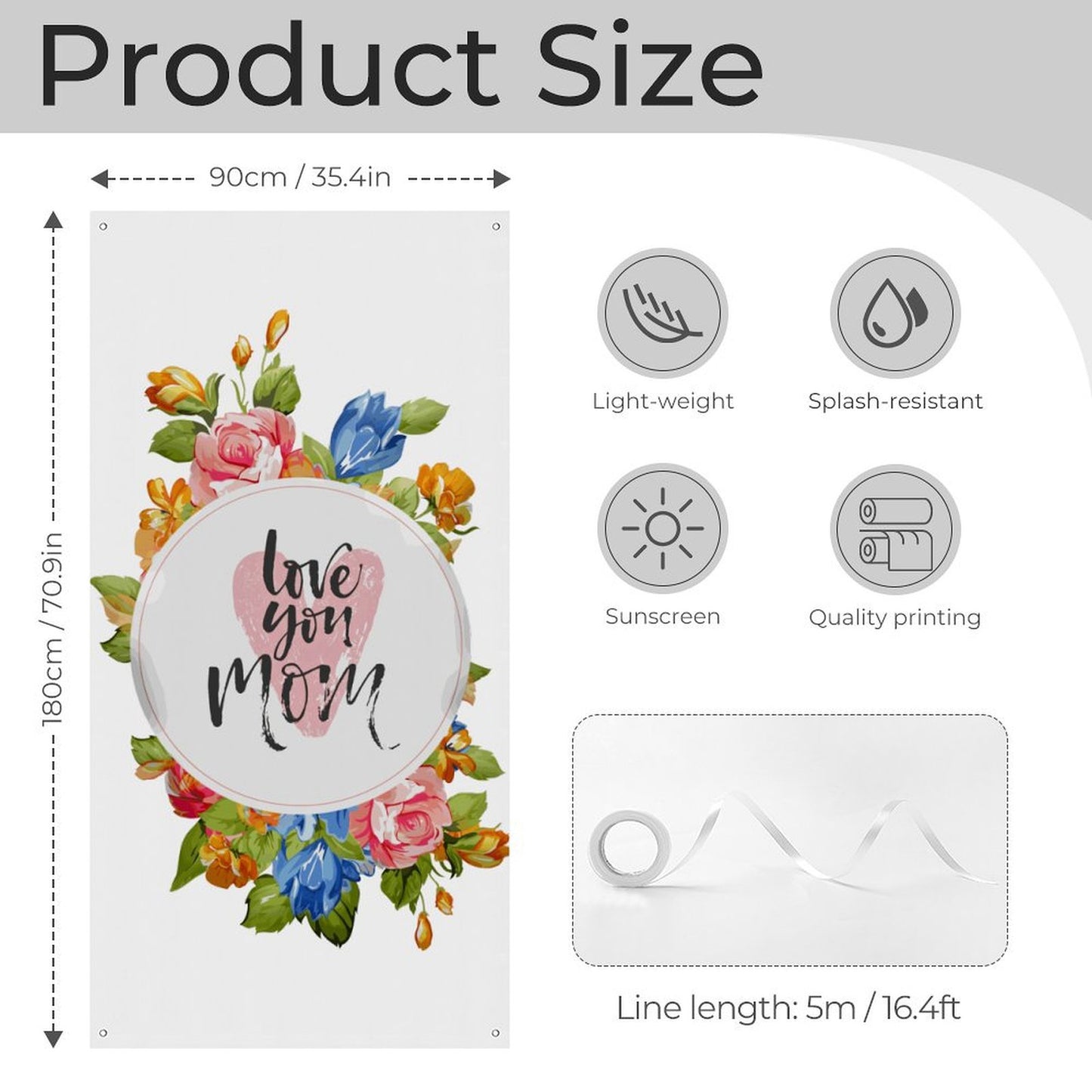 Custom Photo Door Banner | Personalized Decorative Curtain for Home