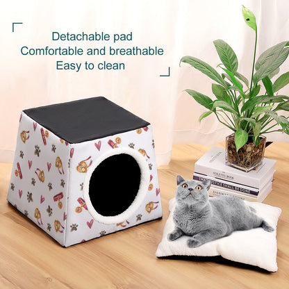 Custom Space Capsule Cat Bed | Personalized Enclosed Dog Cave