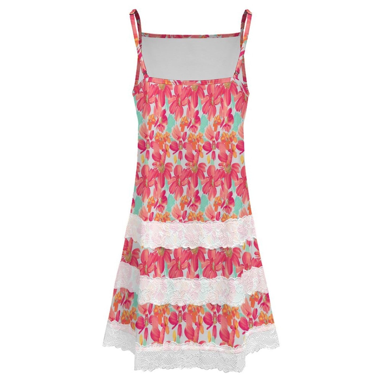 Custom Lace Trim Midi Slip Dress