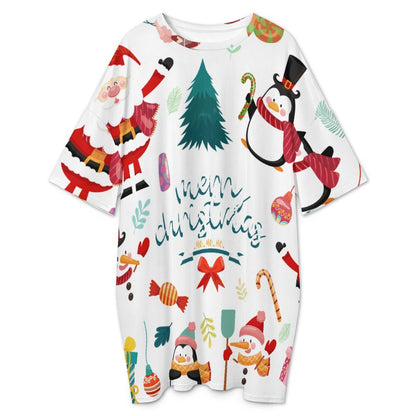 Custom Plus Size Nightgown | Personalized Ice Silk Sleep Dress for Women