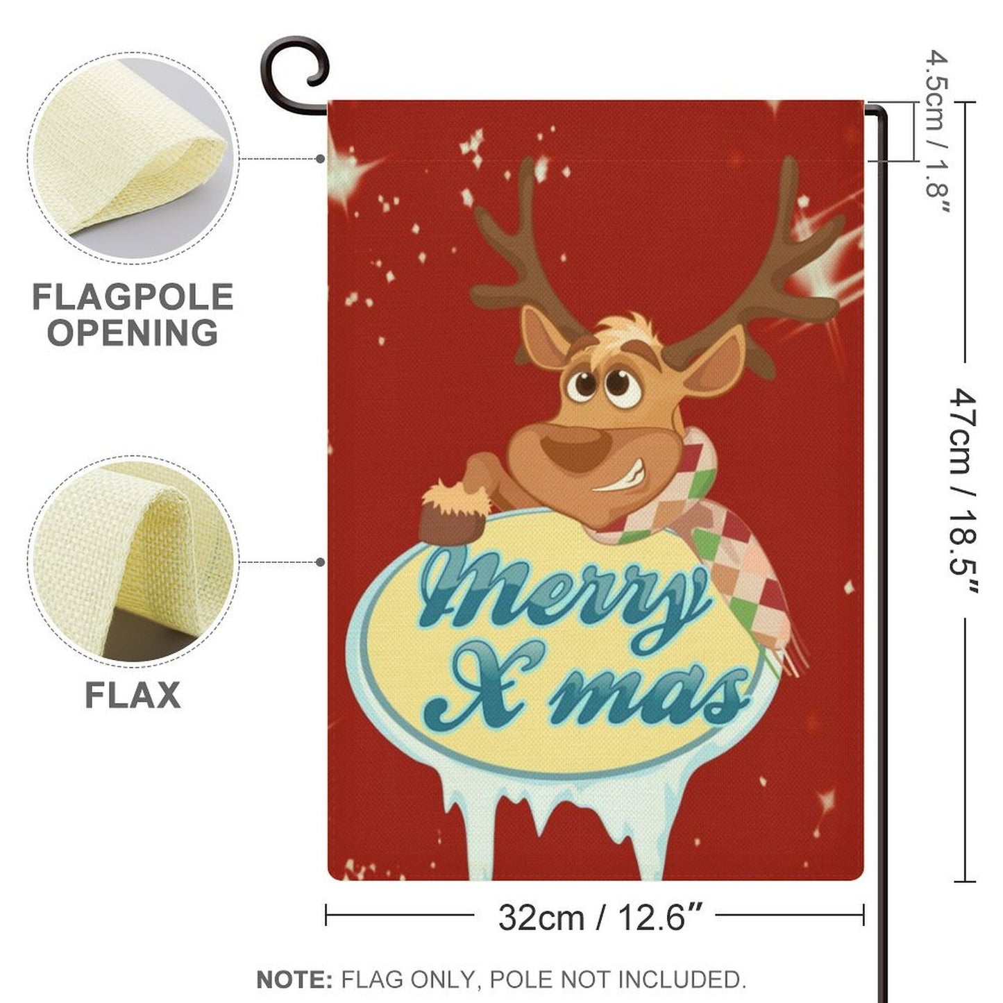 Custom Linen Garden Flag | Personalized Double-Sided Yard Flag