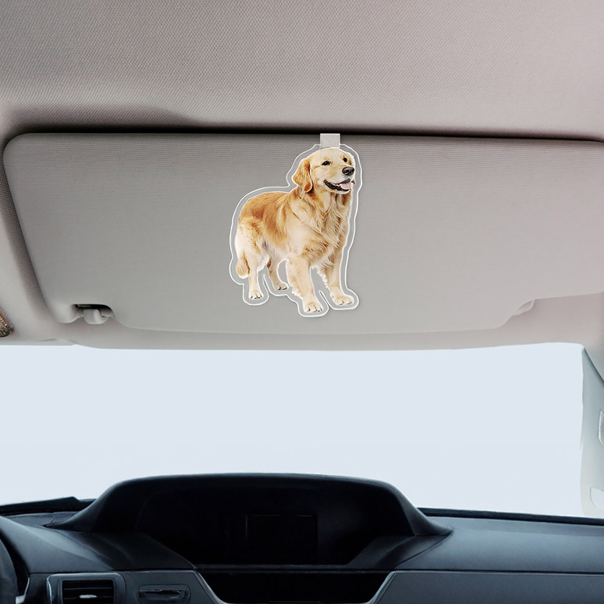 Custom Acrylic Car Visor Clip with Personalized Photo Print