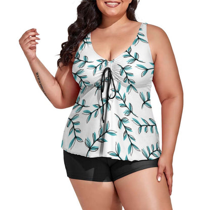 Custom Plus Size Tankini with Boyshorts | Your Design Here