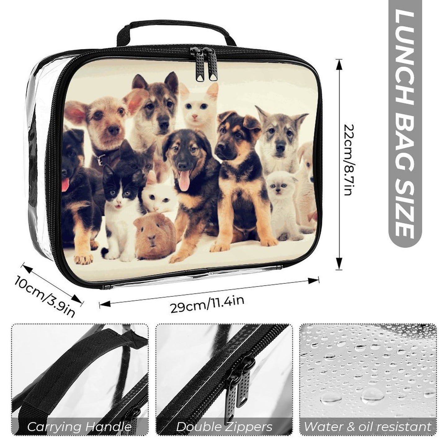 Custom Clear PVC Backpack Set — Personalized 3-Piece Transparent Bag Bundle