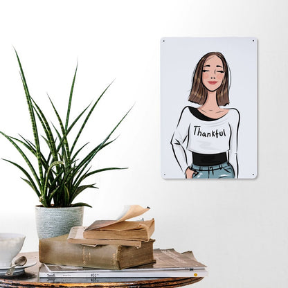 Custom Vertical Aluminum Sign | Personalized Portrait Metal Art