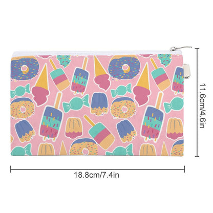 Custom Canvas Coin Purse | Personalized Small Makeup Wallet