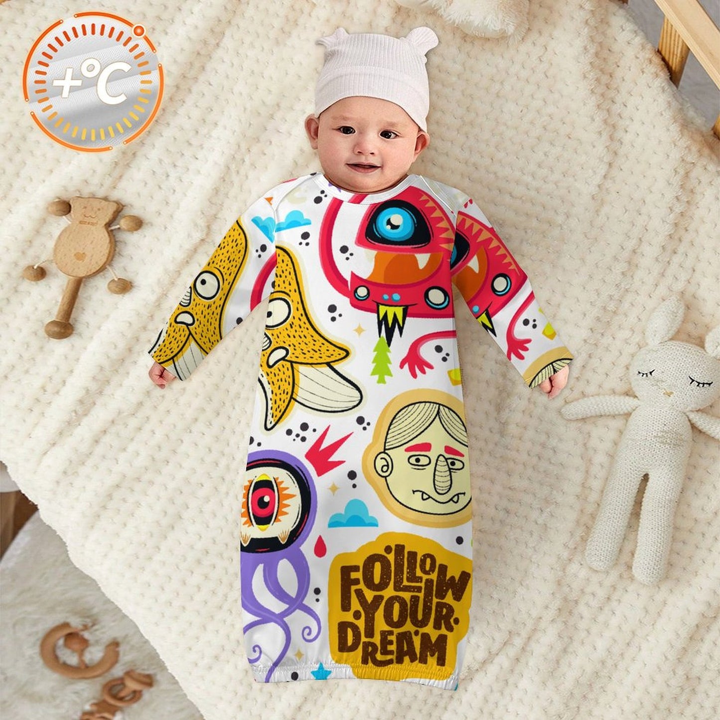 Custom Fire-Resistant Baby Sleep Sack | Personalized Newborn Gown