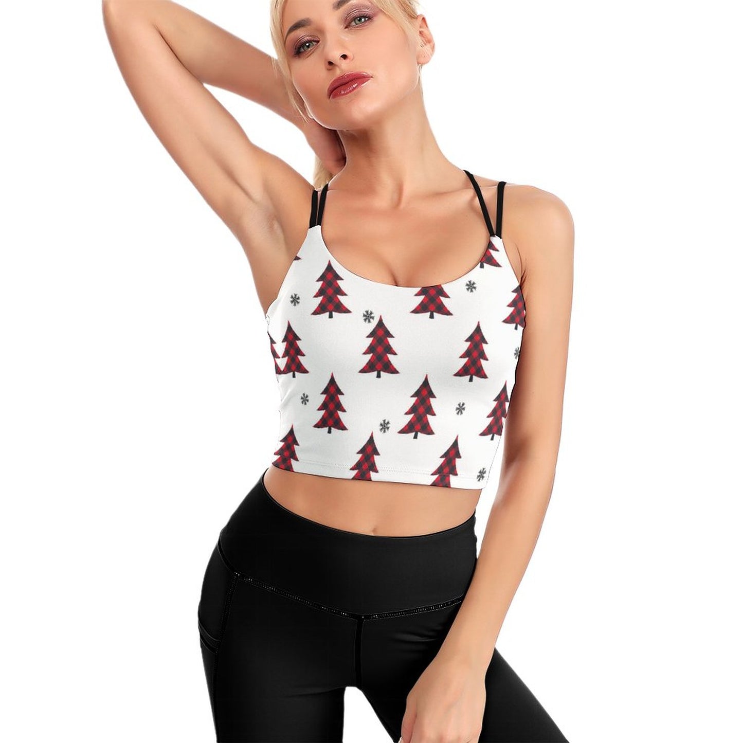 Custom Padded Longline Sports Bra | Wire-Free Crop Tank Top (S-2XL)