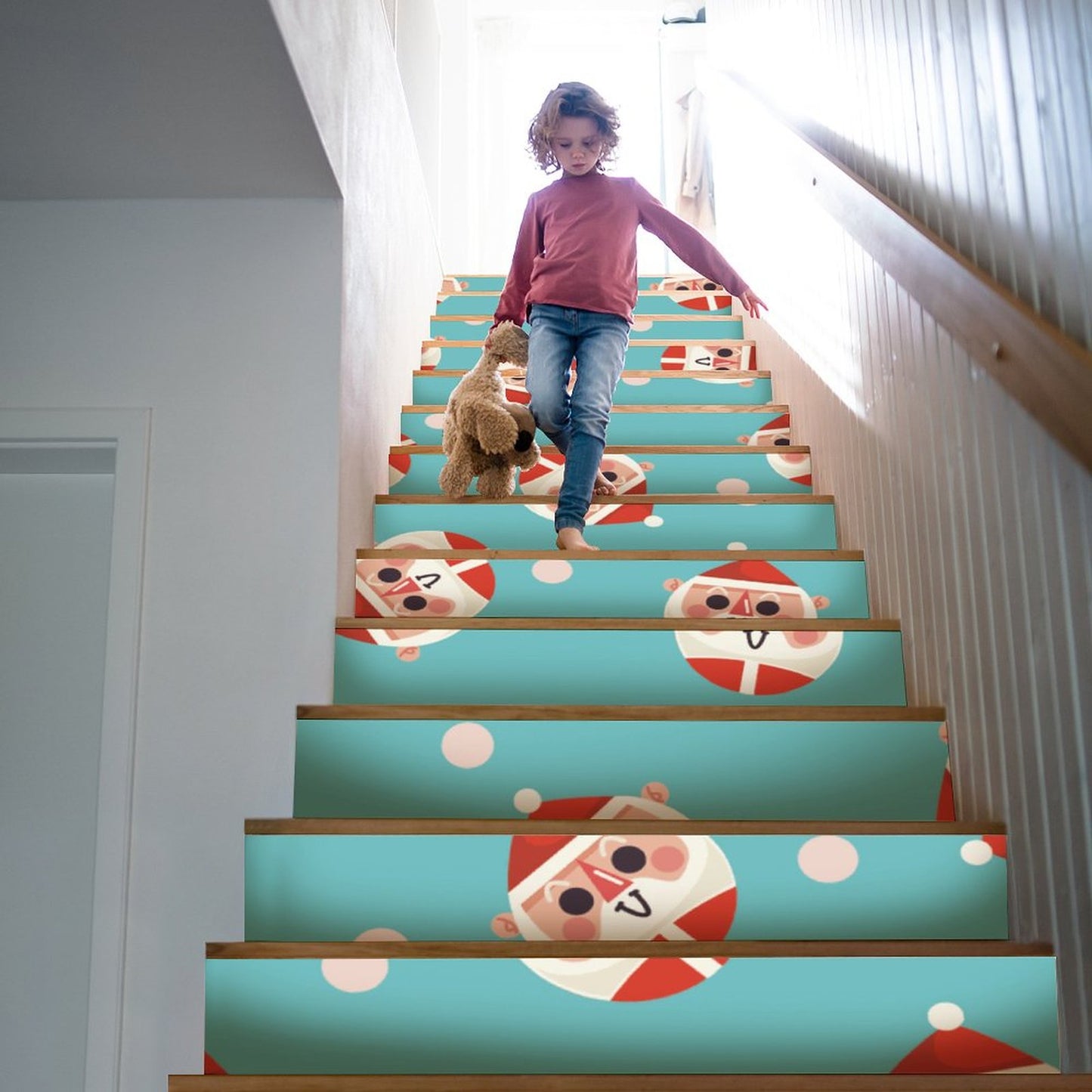 Custom Peel and Stick Stair Risers: Removable Art for Your Home