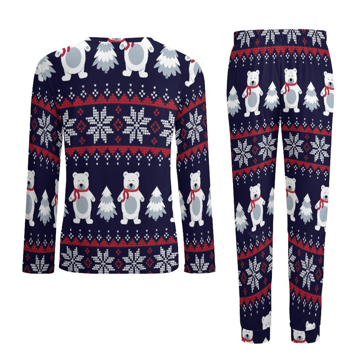 Custom Men's Soft Pajama Set | Long Sleeve Lounge Sleepwear (S-6XL)