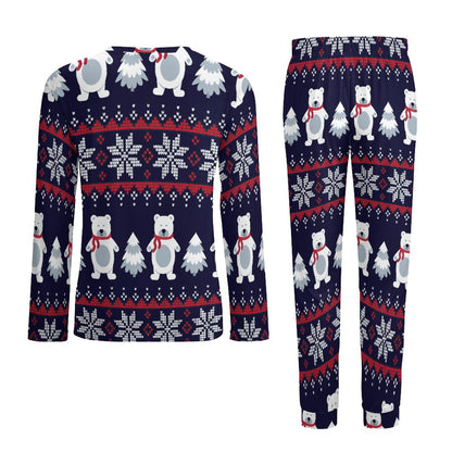 Custom Men's Soft Pajama Set | Long Sleeve Lounge Sleepwear (S-6XL)