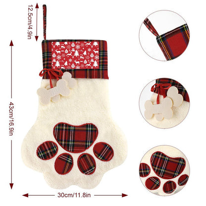 Personalized Pet Stocking with Plush Cuff | Custom Dog Photo