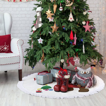Design a Custom Tree Skirt with Tassels | Your Photo as the Foundation