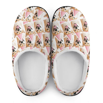 Custom Men's House Slippers | Personalized Warm Cotton Scuffs