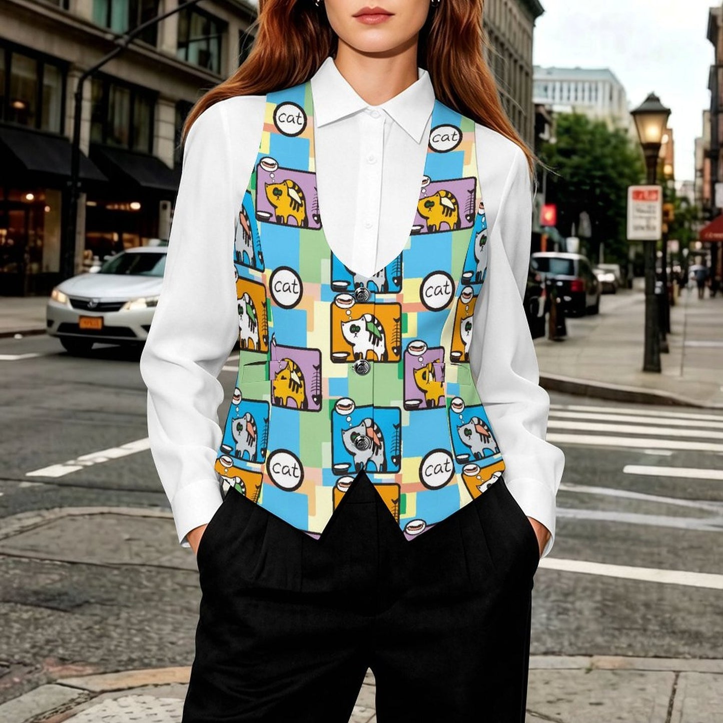 Suit Jacket And Vest Food Cat