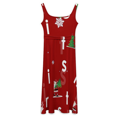Custom Sleeveless Dress with Photo | Personalized Milk Silk Tie-Strap Dress
