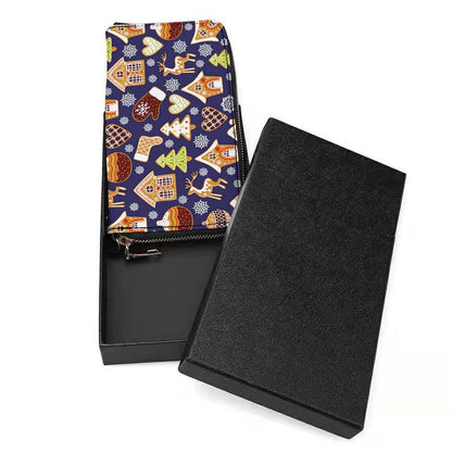 Custom Long Zipper Wallet for Women | Personalized PU Leather Clutch