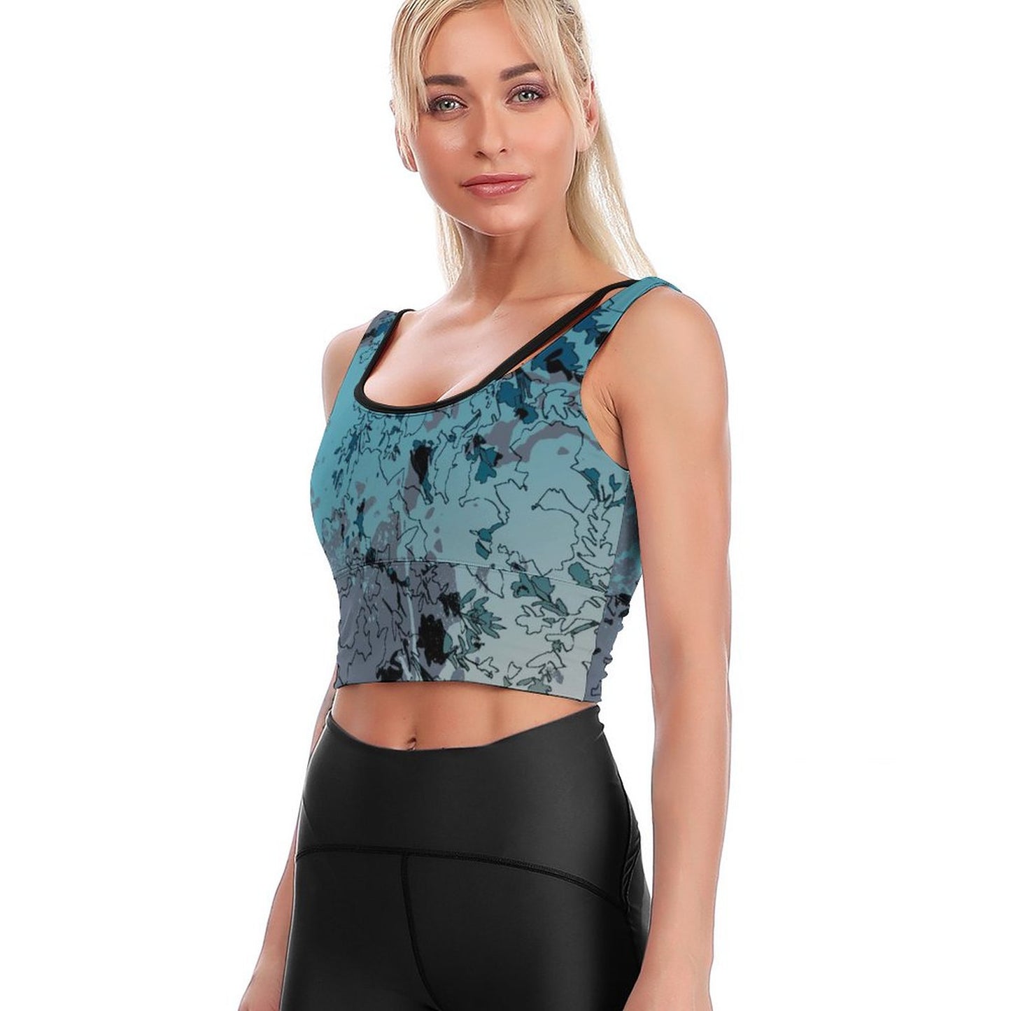 Custom Padded Sports Bra | Personalized U-Back Crop Top