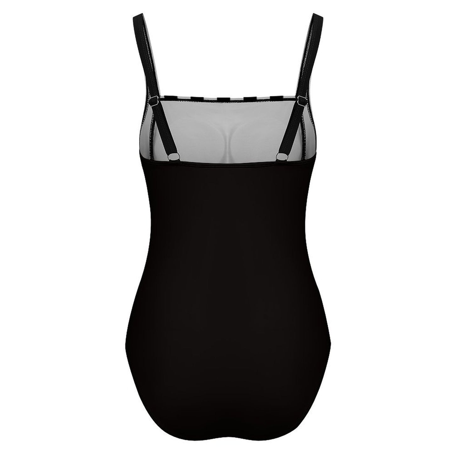 Custom Retro Square Neck Tummy Control One-Piece Swimsuit