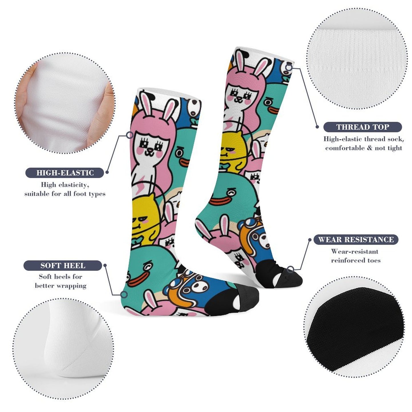 Custom 360 Print Socks | All-Over Seamless Photo Socks