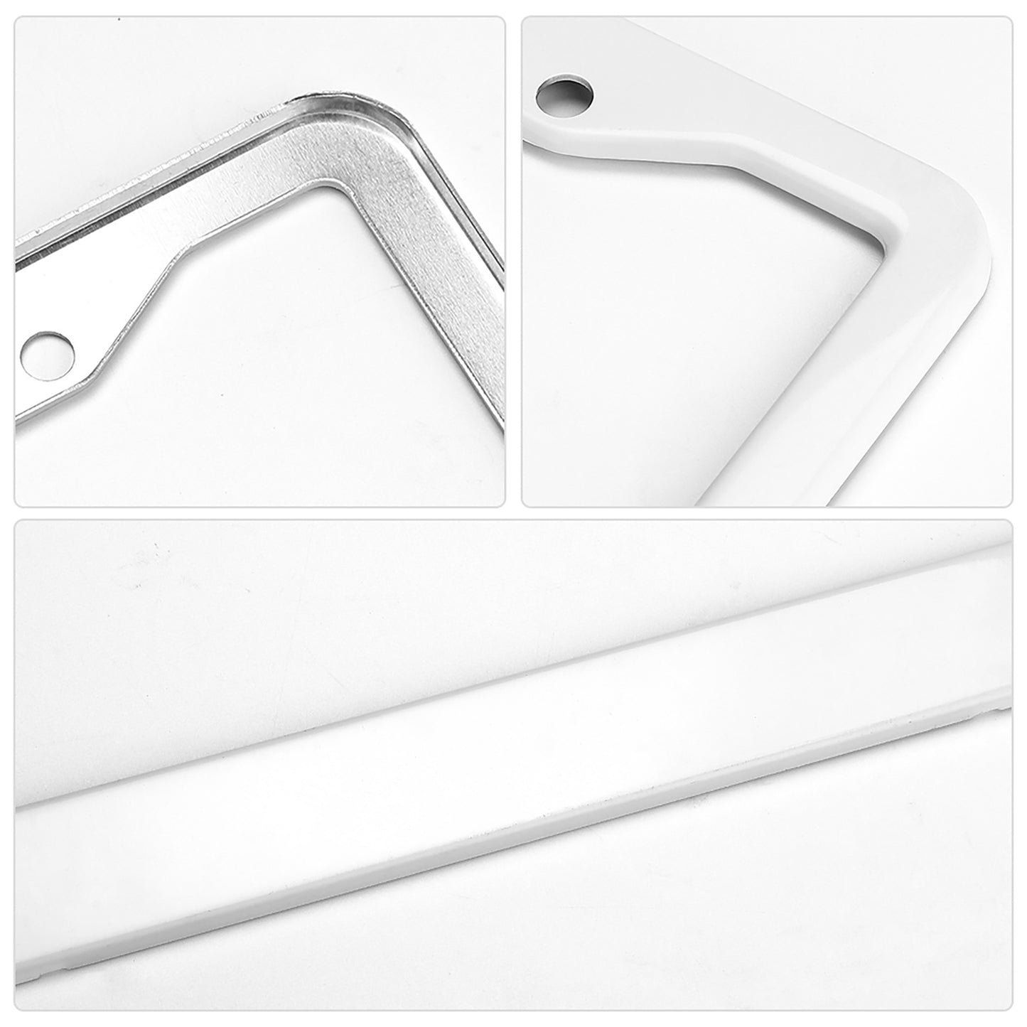 Custom Aluminum License Plate Frame (Pair) | Slim No-Block Fit