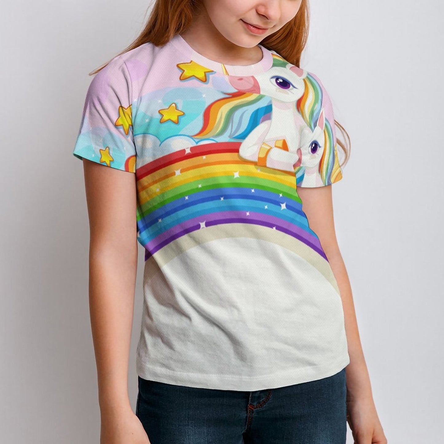 Custom Kids' Bird's-Eye Mesh T-Shirt | Personalized Children's Tee