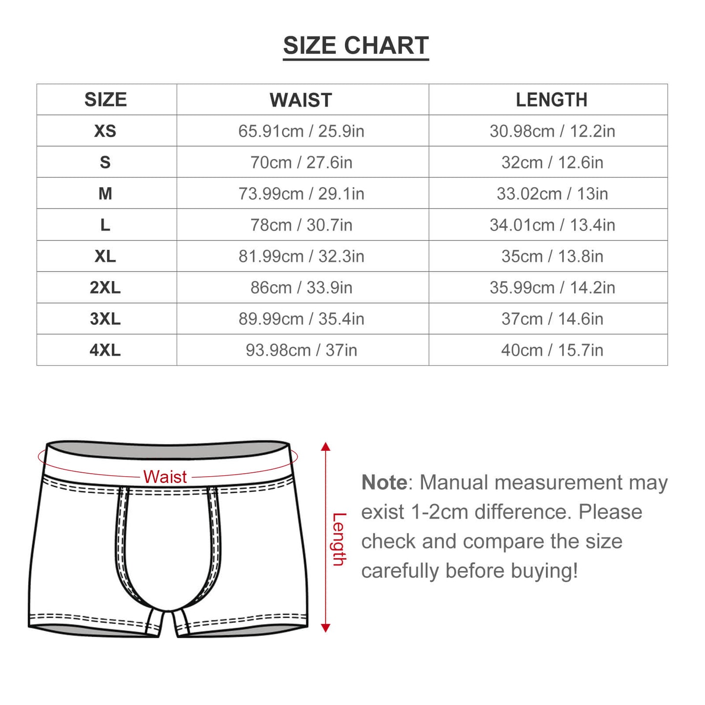 Custom Cotton Boxer Briefs | Personalized Photo Underwear for Men (DTG)